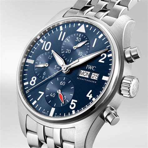 iwc pilot 41 blue|iwc pilot chronograph 41mm.